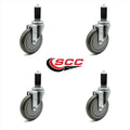 Gray Polyurethane Caster Set of 4 E490593