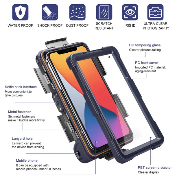 Waterproof Protective Case for Motorola Moto Z2 Play and Phones Up to 6.9 Inch S9376