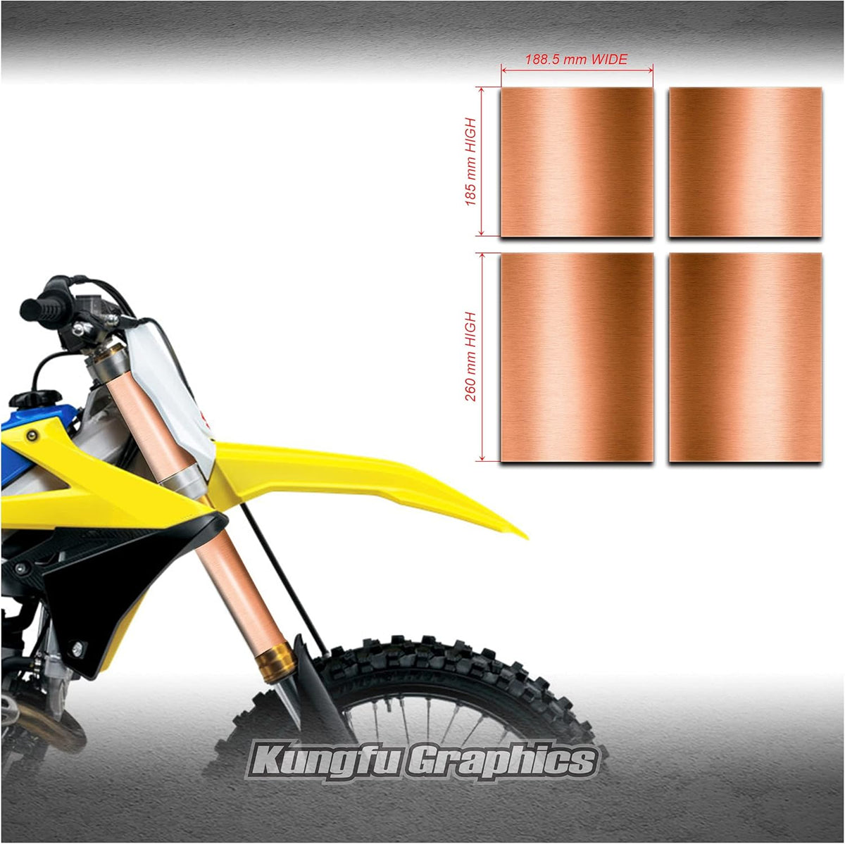 Black Upper Mid Fork Tube Decal Kit (Pack of 4) D38695