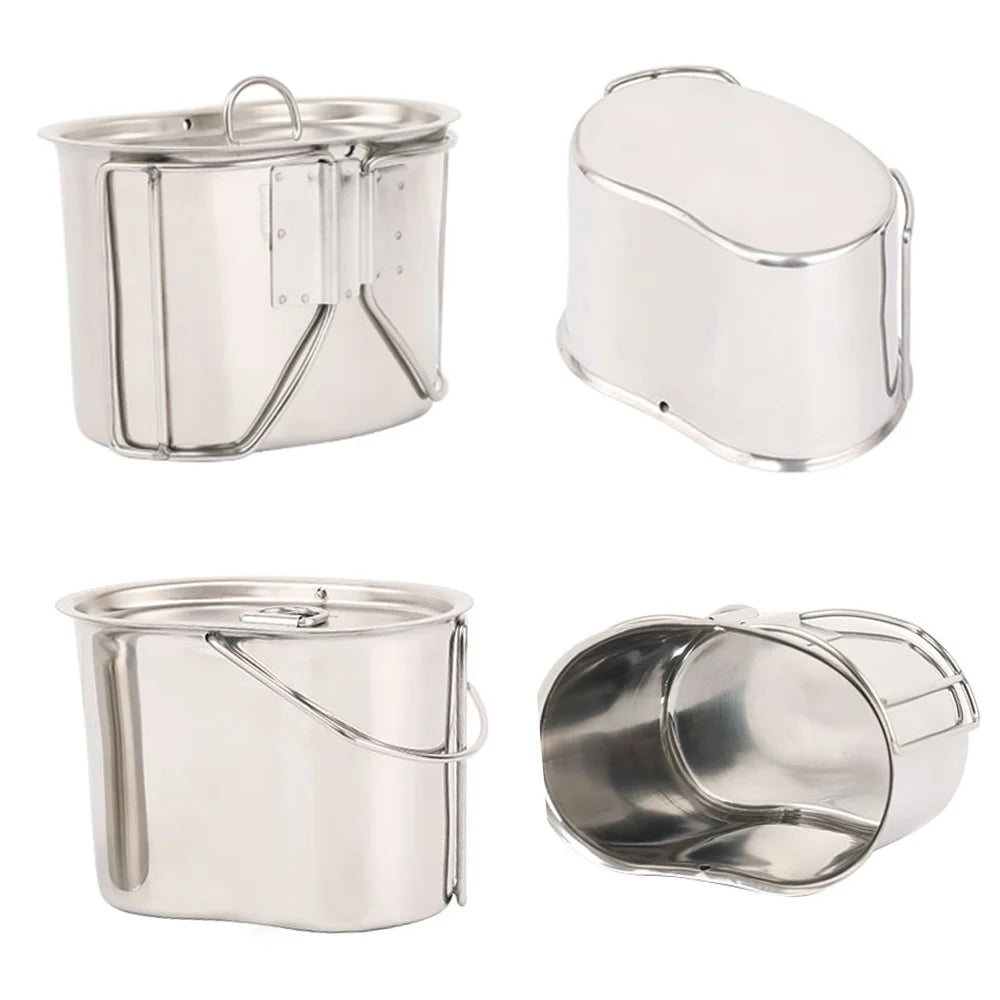 Stainless Steel Camping Cookware Set with Wood Stove P752