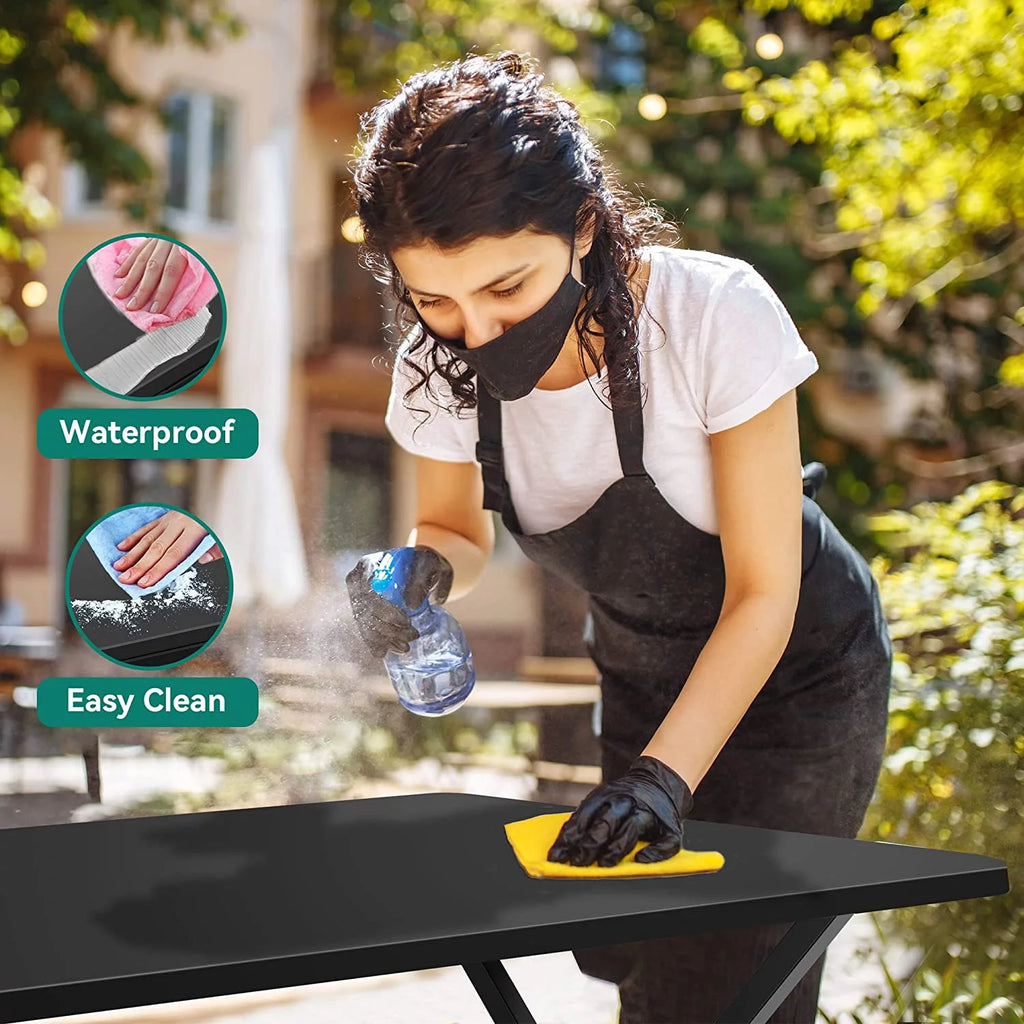 6ft Heavy Duty Plastic Folding Table with Carrying Handle U201340