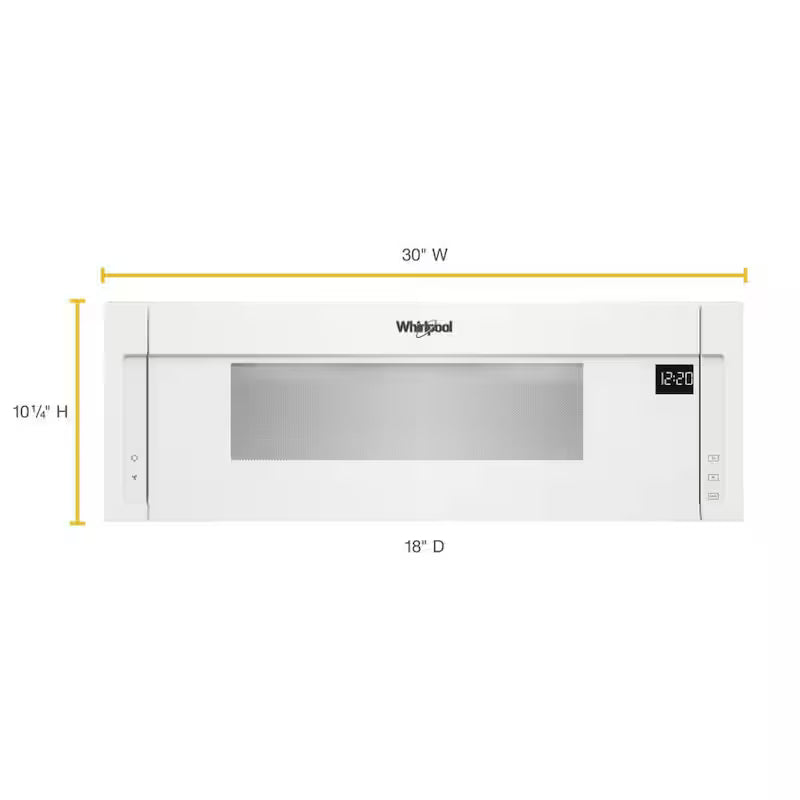 White Low Profile Microwave Hood Combination P918108