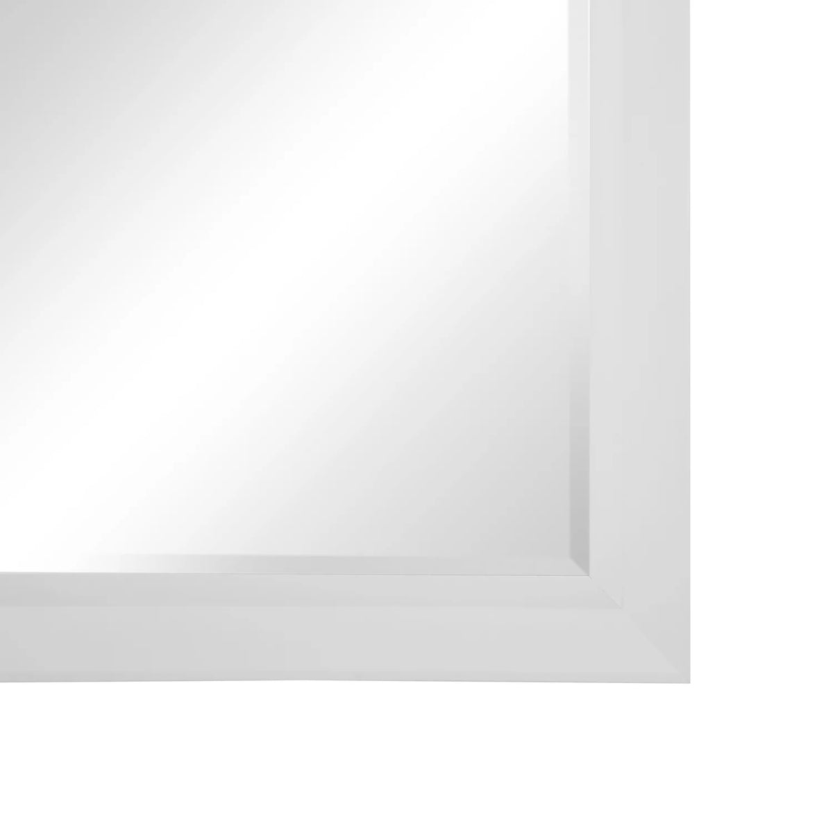 66"L x 32"W White Faux Wood Framed Full Length Mirror J25317