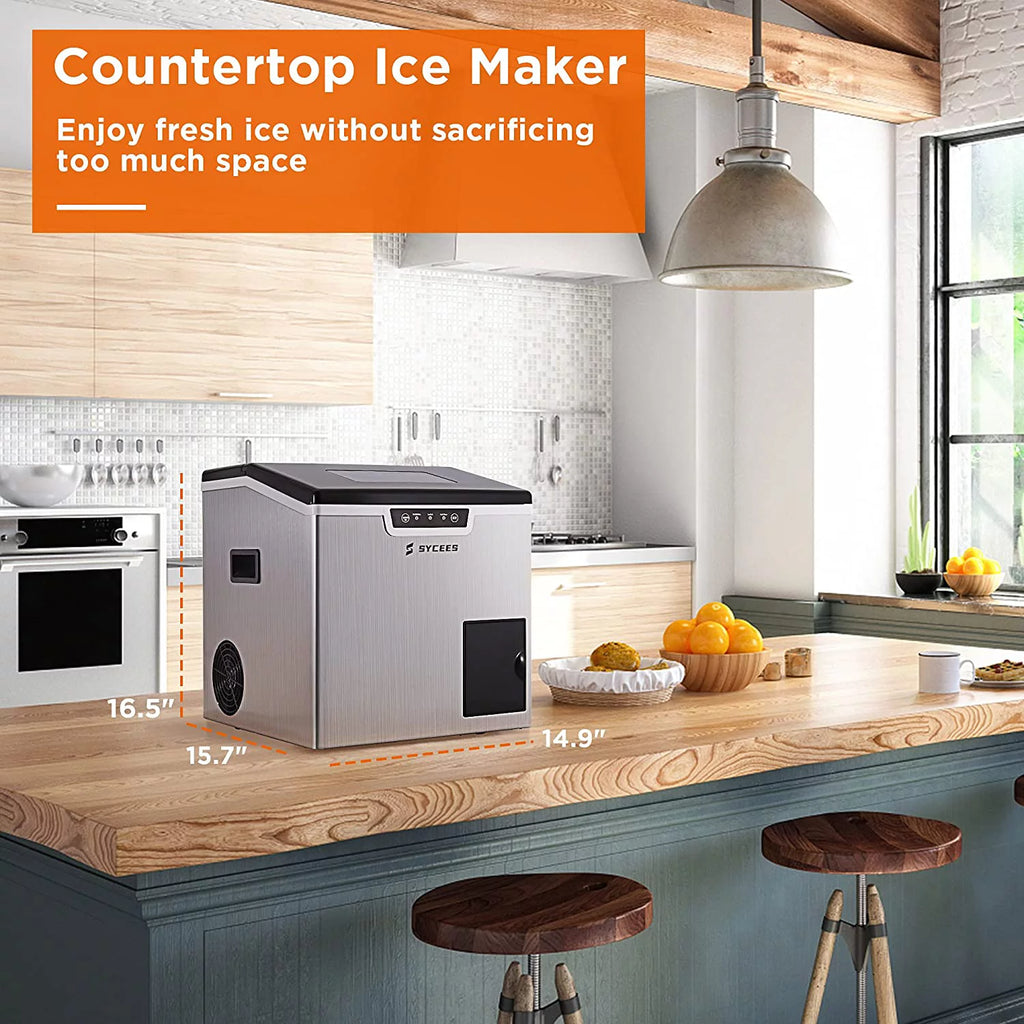 2-in-1 Countertop Ice Maker and Shaver Machine with Ice Scoop and Basket W343100