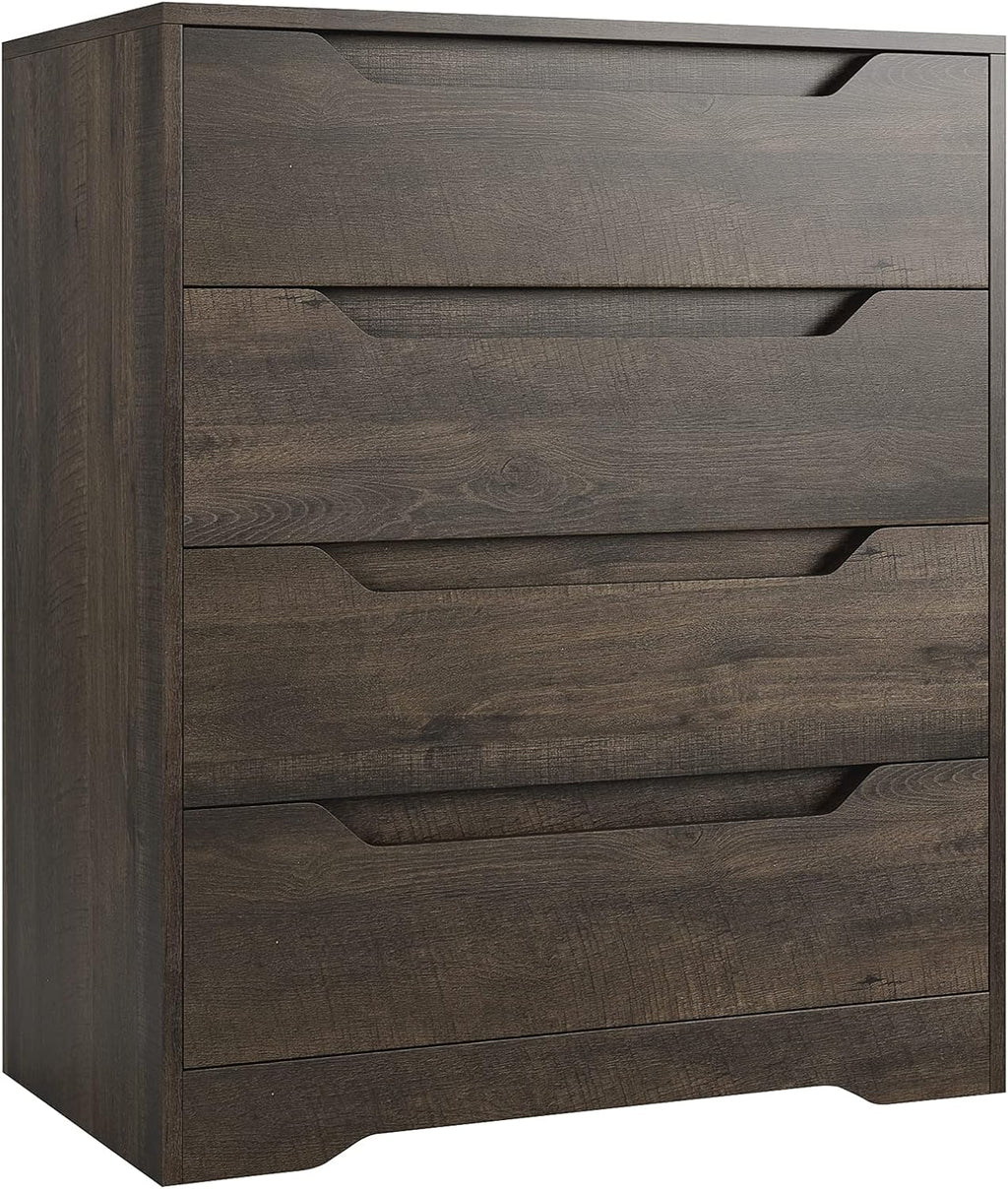 White 4 Drawer Wood Dresser with Storage B780335