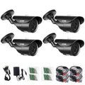 4 Pack Indoor Outdoor Day Night Vision Weatherproof Security Cameras O495