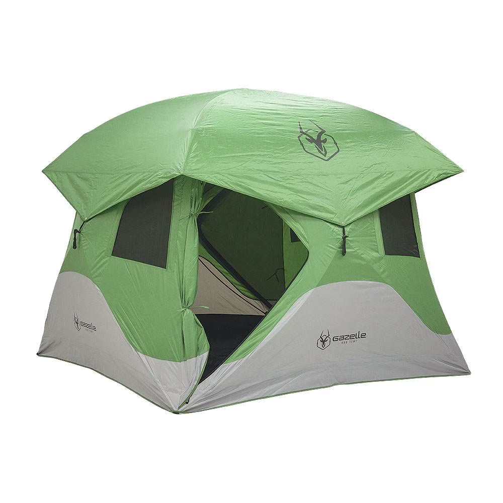 Green Pop Up Hub 4 Person Camping Tent Q4871