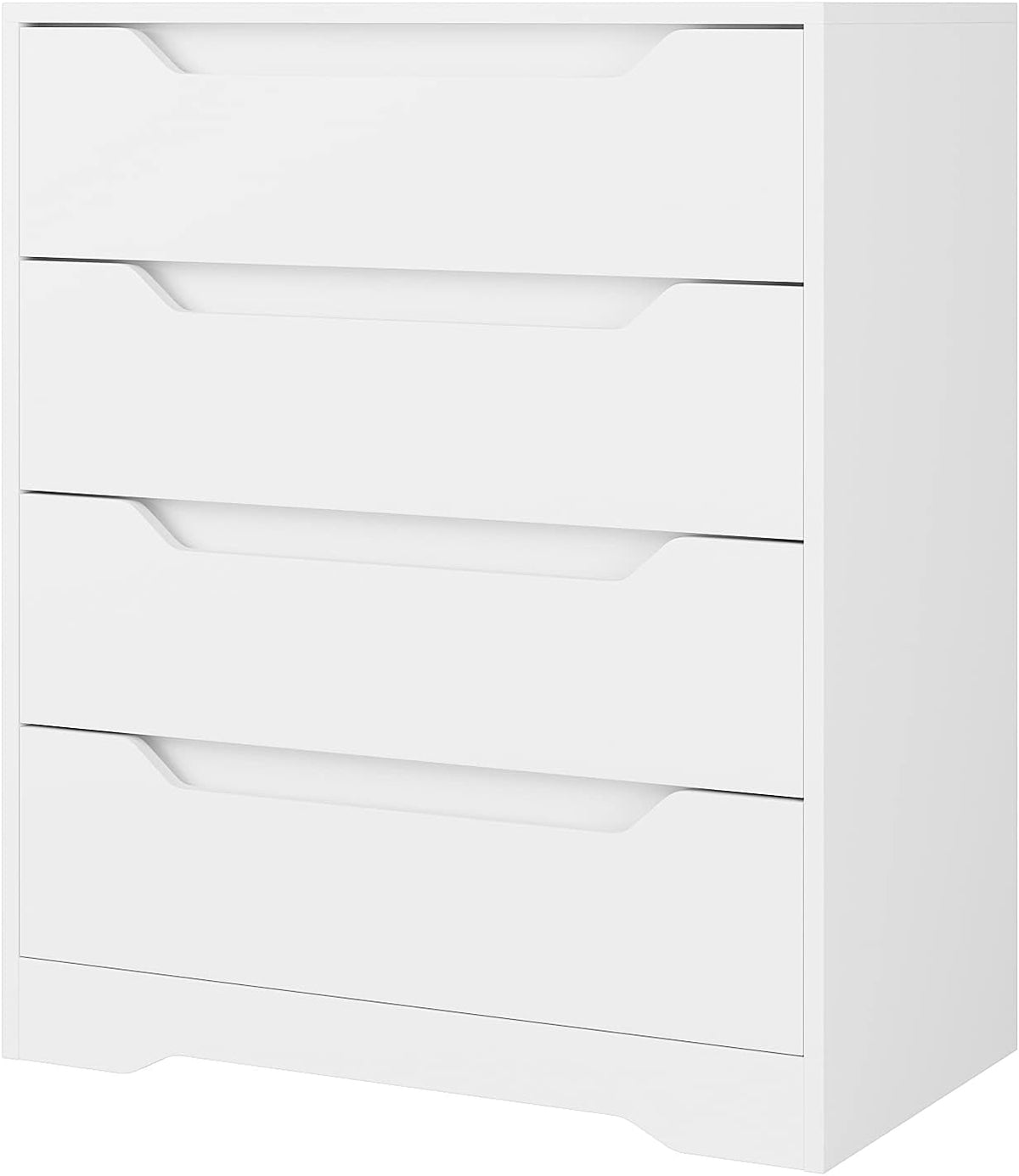 White 4 Drawer Wood Dresser with Storage B780335