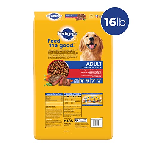 40 lb. Bag High Protein Dry Dog Food Beef and Lamb Flavor Kibble T767