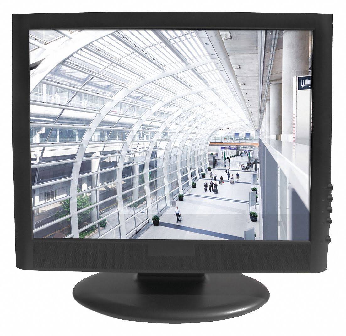 Black 17 in. CCTV Monitor Y759069