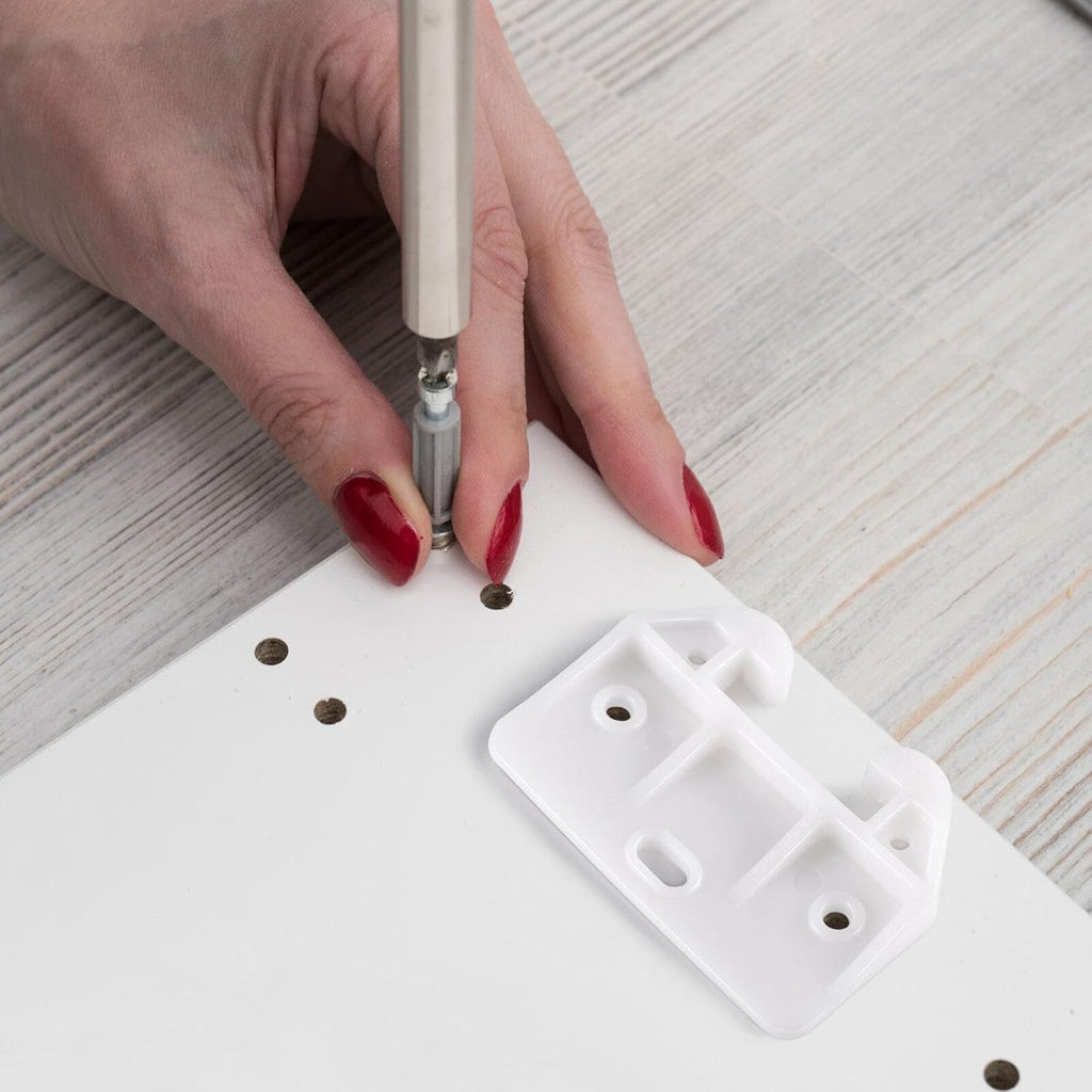White Plastic Drawer Track Guide 10 Pc F5381