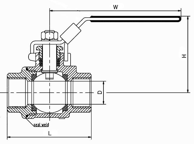 1-1/4 inch Carbon Steel Full Port Ball Valve, 2000PSI FxF NPT H935333