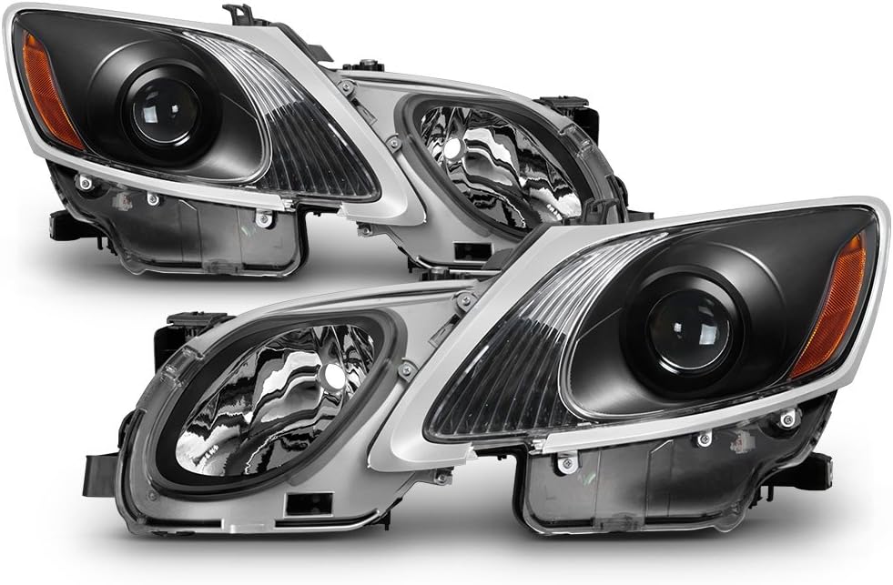 Projector Headlights Black Driver + Passenger Side M972