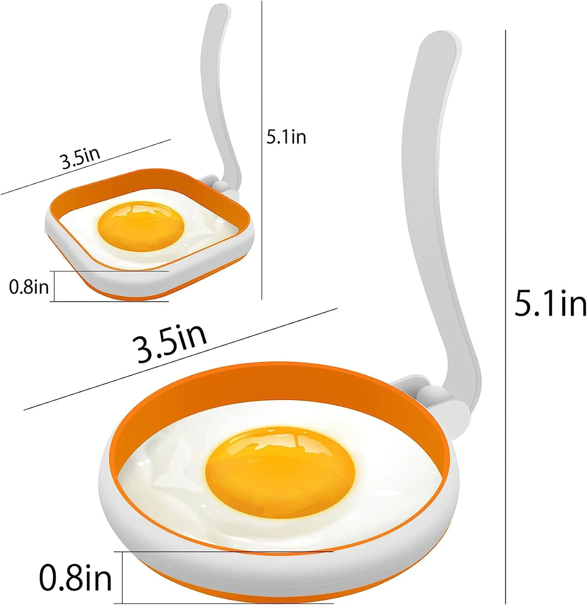 Non Stick Silicone Egg Rings K3849
