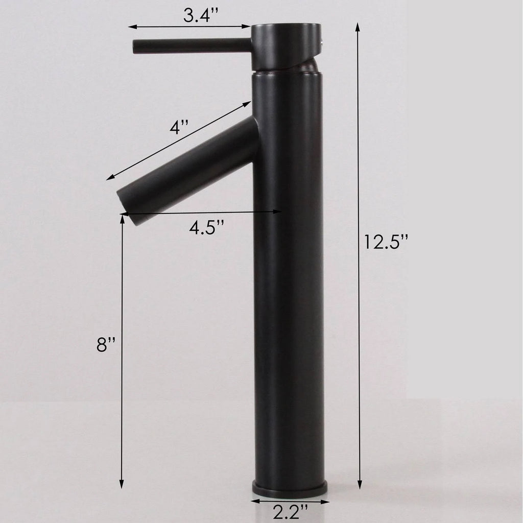 Oil Rubbed Bathroom Vessel Sink Faucet with Pop-Up Drain I939194