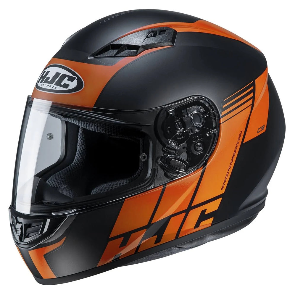 Black/Orange Motorcycle Helmet O95964