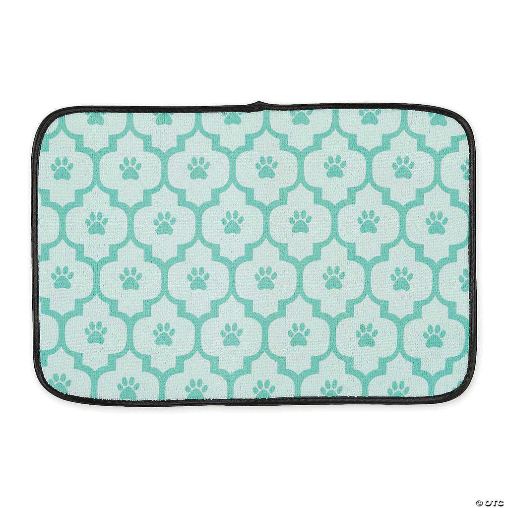 Off White Lattice Paw Pet Mat U802618