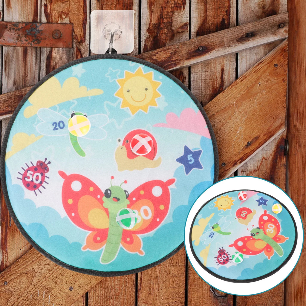 1 Set Kids Dart Board Toy with Sticky Balls L366