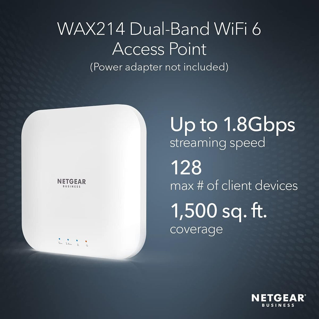 Wireless Access Point WiFi 6 Dual-Band AX1800 Speed 1 x 1G Ethernet PoE Port U79636