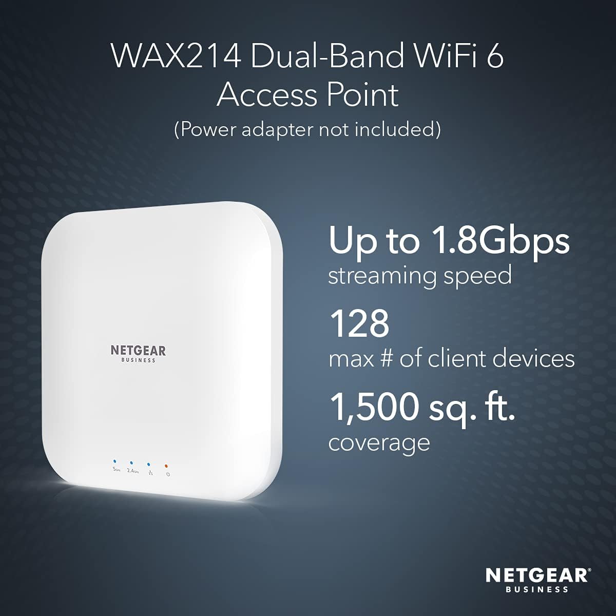 Wireless Access Point WiFi 6 Dual-Band AX1800 Speed 1 x 1G Ethernet PoE Port U79636