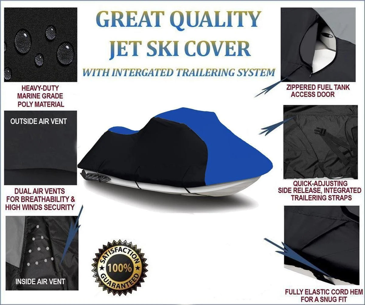 Heavy-Duty 600 Denier Watercraft Jet Ski Cover 2 Seater Z2771
