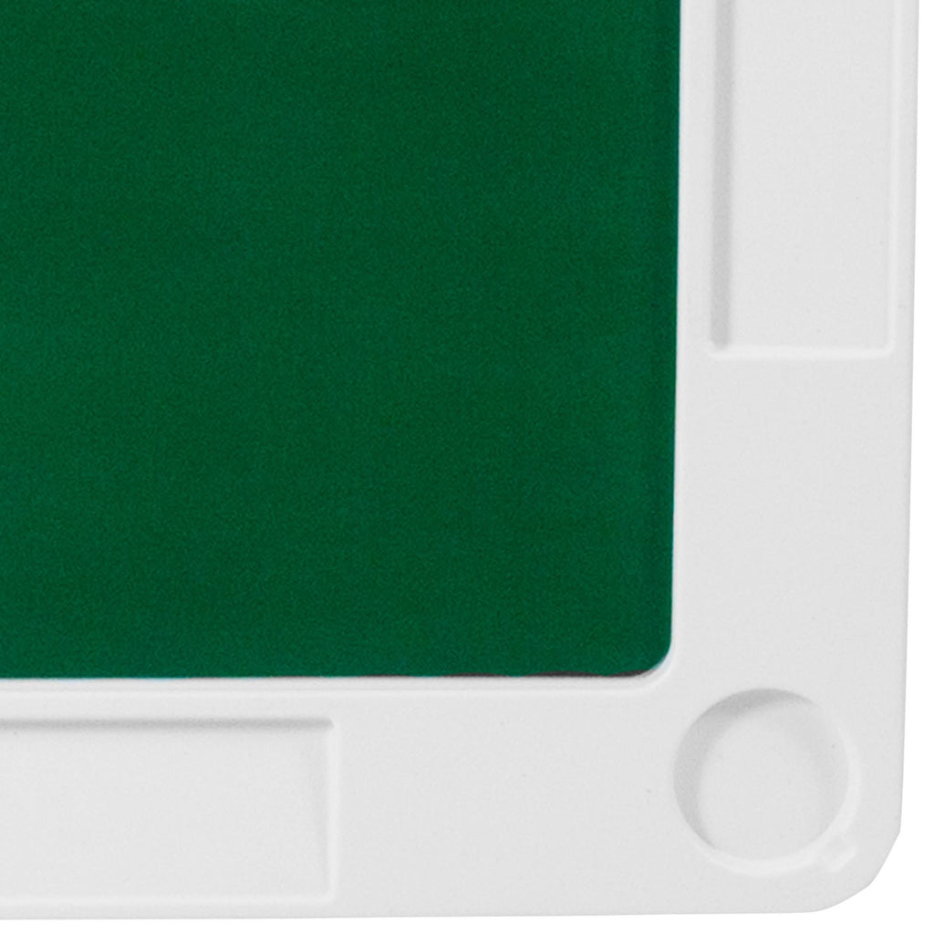 34.5x22 Square 4-Player Folding Card Game Table with Green Felt X6141