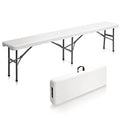 White 6ft Folding Plastic Bench B2756
