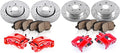 Red Calipers Rotors Ceramic Pads Kit P2967