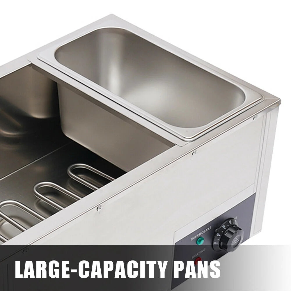 Commercial Electric Food Warmer Steam Table 3-Pan Station 850W I6364