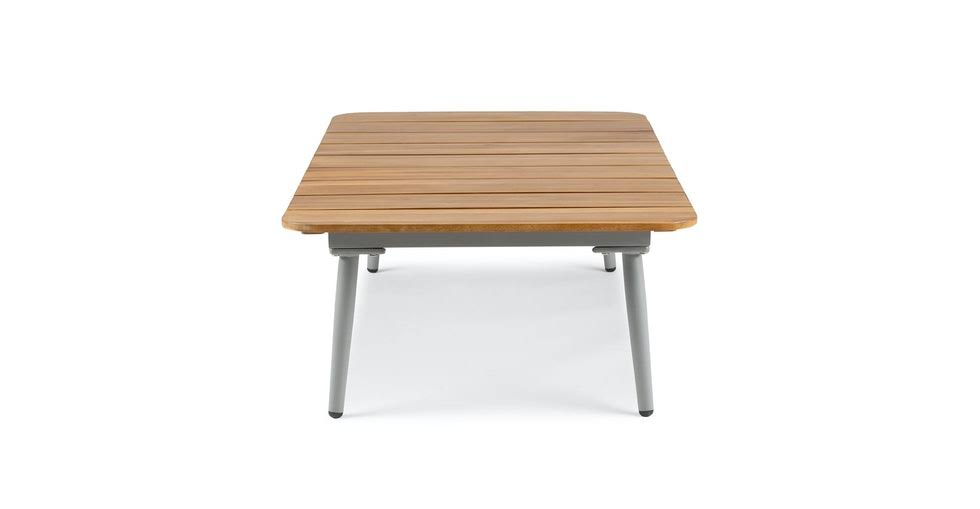 Acacia Coffee Table with Gray Metal Legs T679027