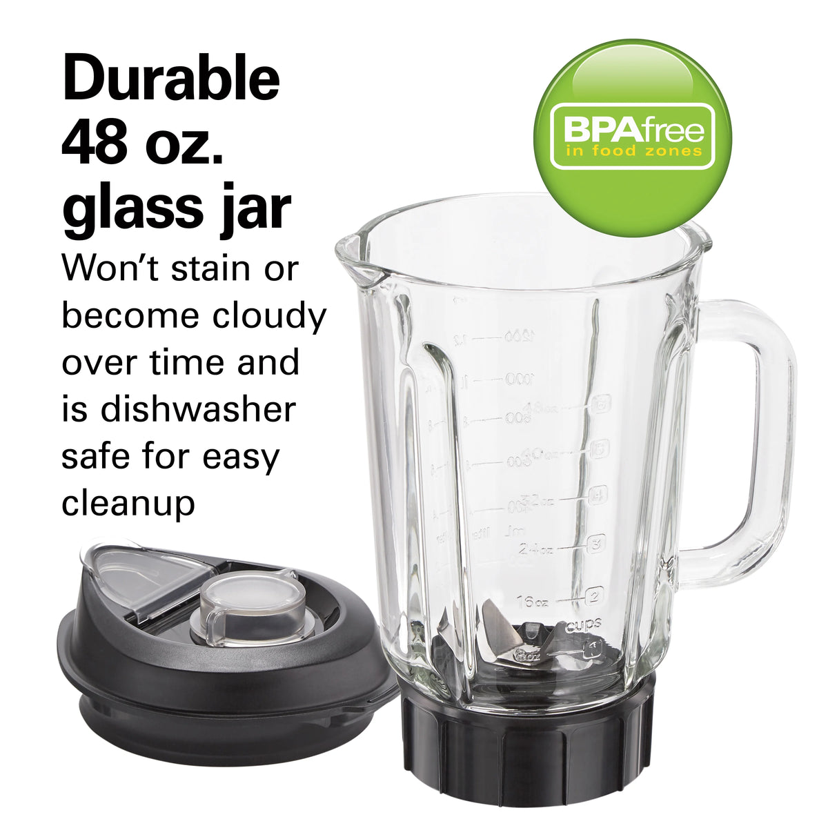 48oz BPA-Free Glass Jar Blender F37952