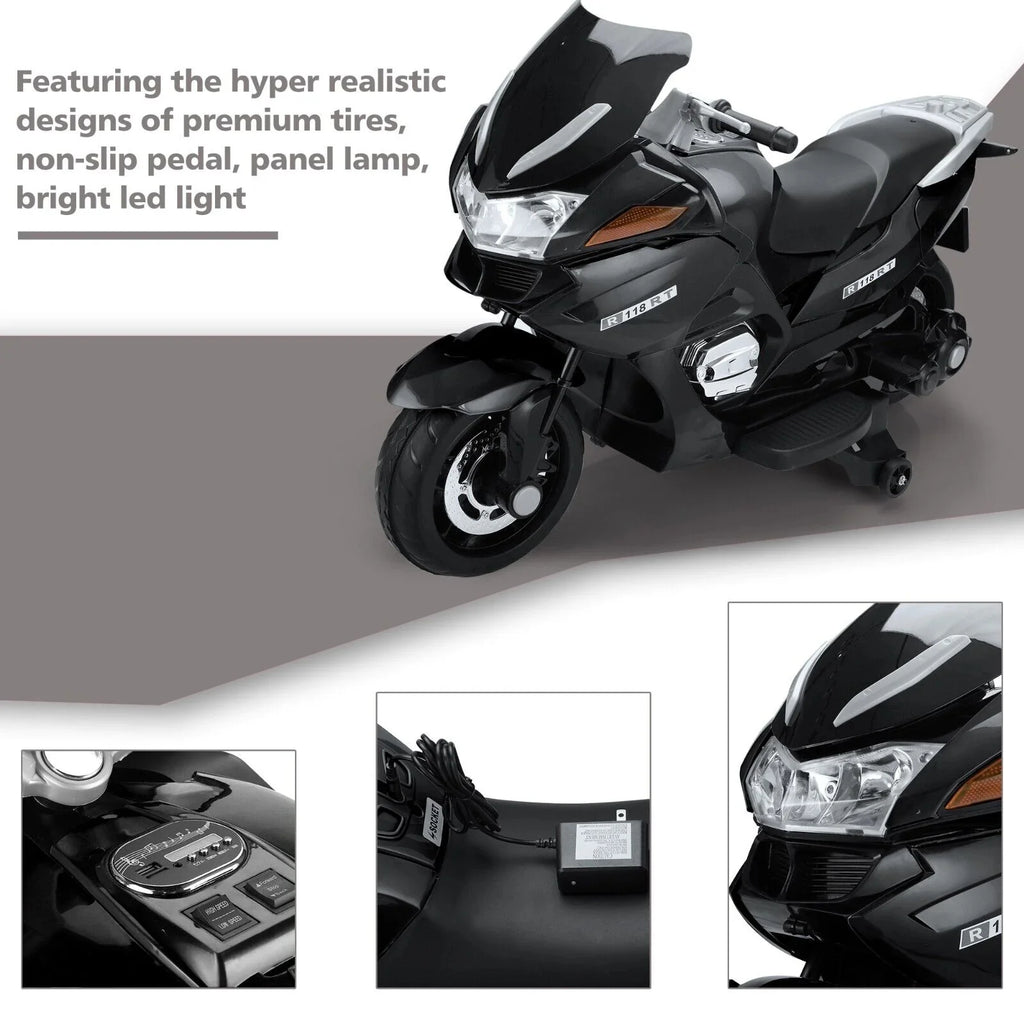 12V Kids Electric Motorcycle with Training Wheels G163