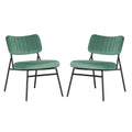 Velvet Accent Chair with Metal Frame Set of 2 D686199