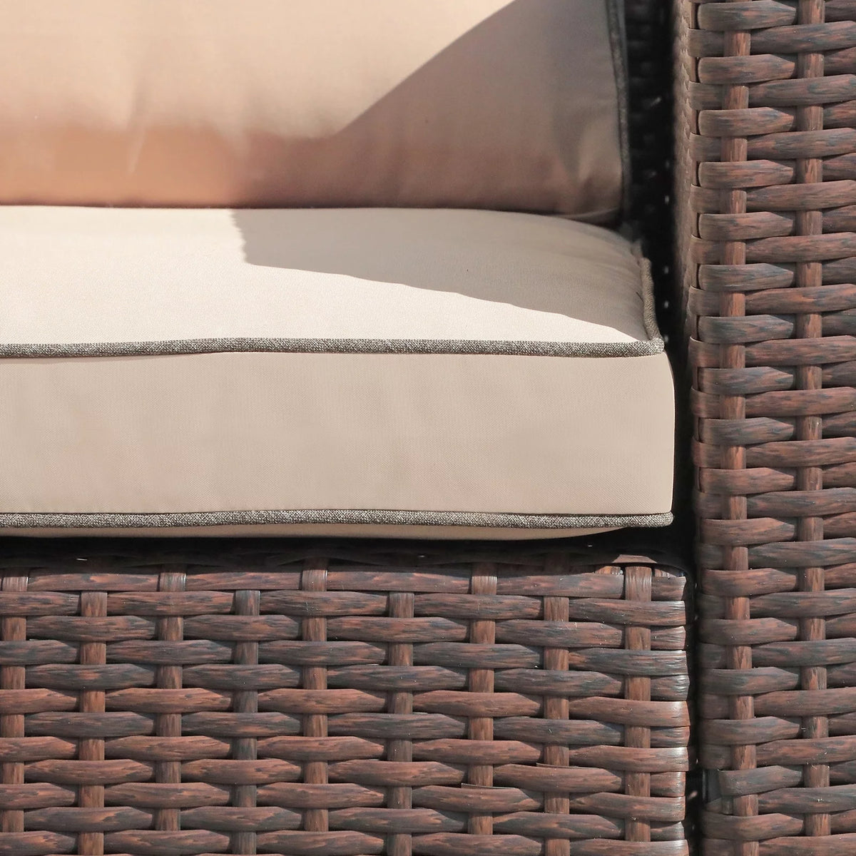 4 Pieces PE Rattan Outdoor Sectional Sofa Set Q34096