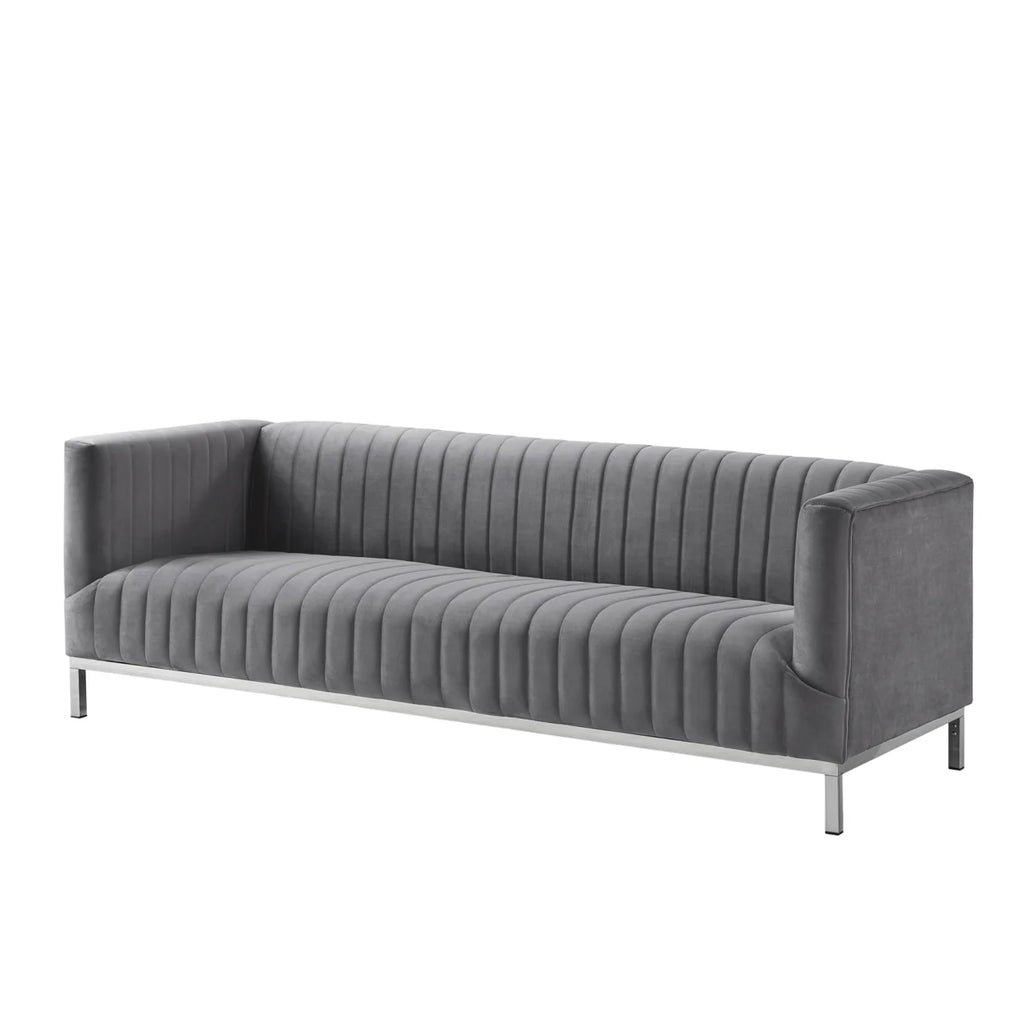 Velvet Tuxedo Sofa Y65912