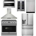 36 Electric Range, Range Hood, Refrigerator, Dishwasher, Microwave and Wine Cooler P22642