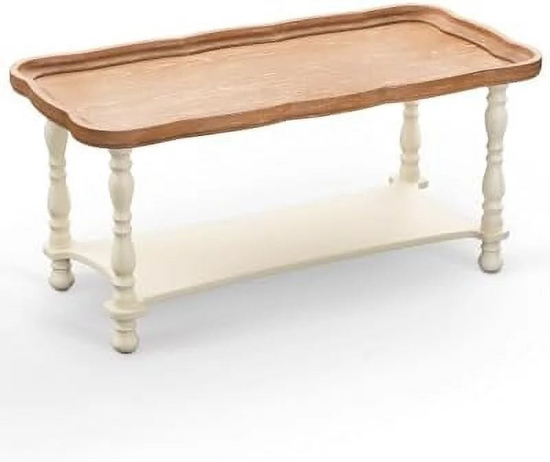 40'' Beige Wood Coffee Table F199710