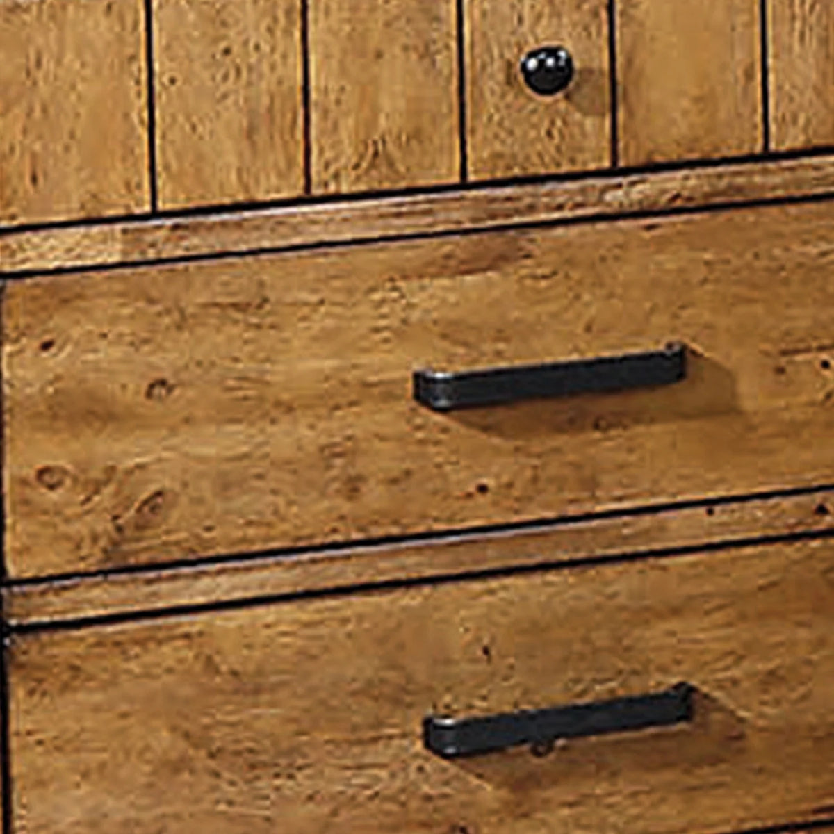 Wooden Nightstand With 3 Drawers S332