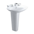 Single Hole Pedestal Lavatory in Sedona Beige P9039