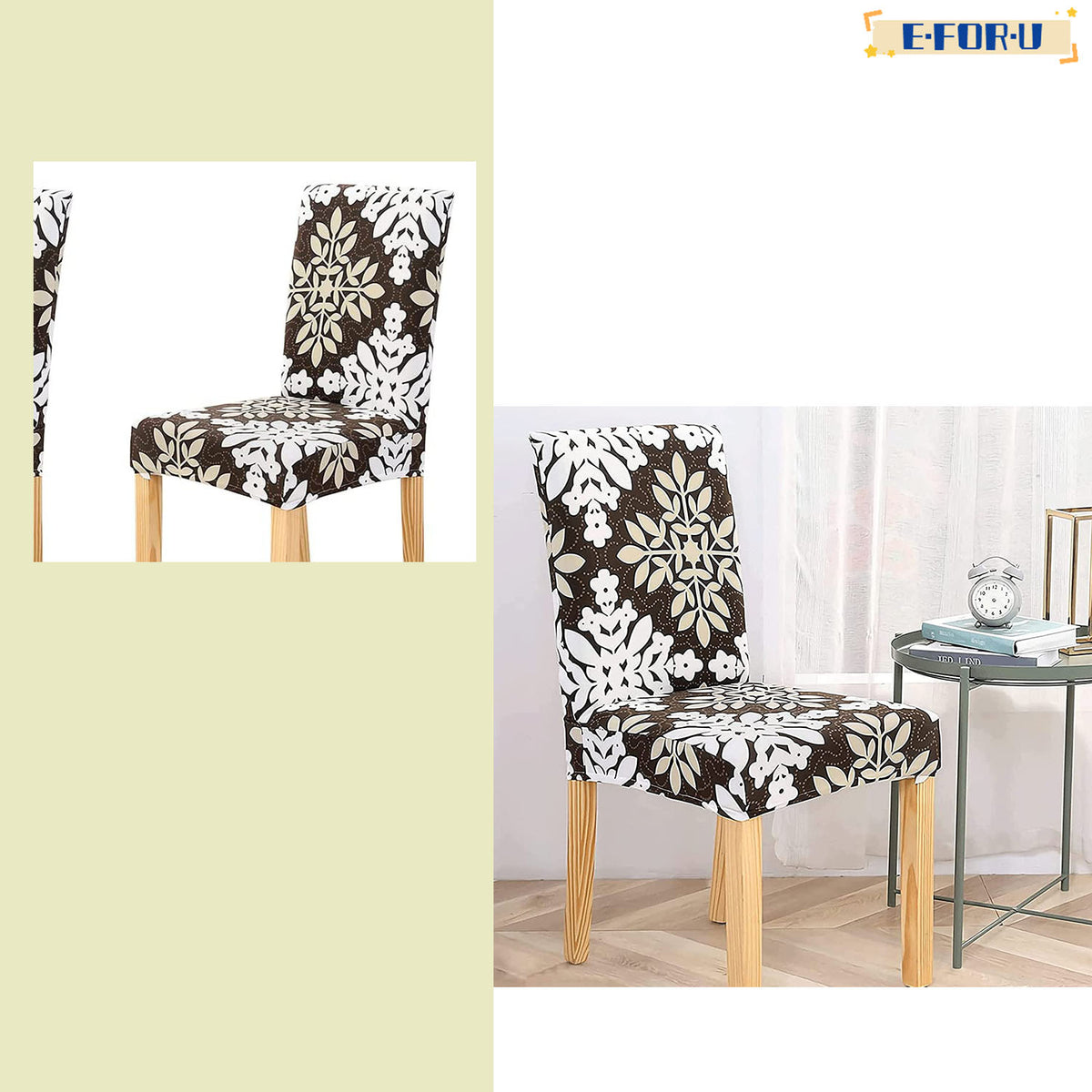 Set of 6 Stretch Spandex Dining Chair Covers C6053