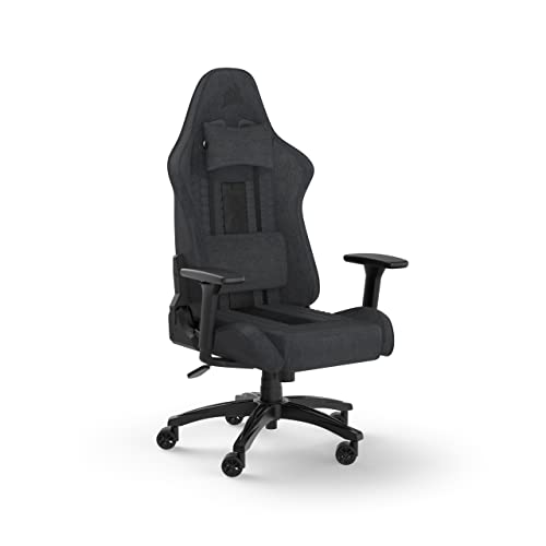 Gray and Black Fabric Gaming Chair with Lumbar Pillow and Neck Pillow G614533