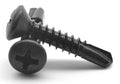 #10-16 x 1 Self Drilling Screw Phillips Oval Head Black Oxide G84976