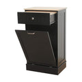 White Tilt Out Trash Cabinet with Cutting Board F300