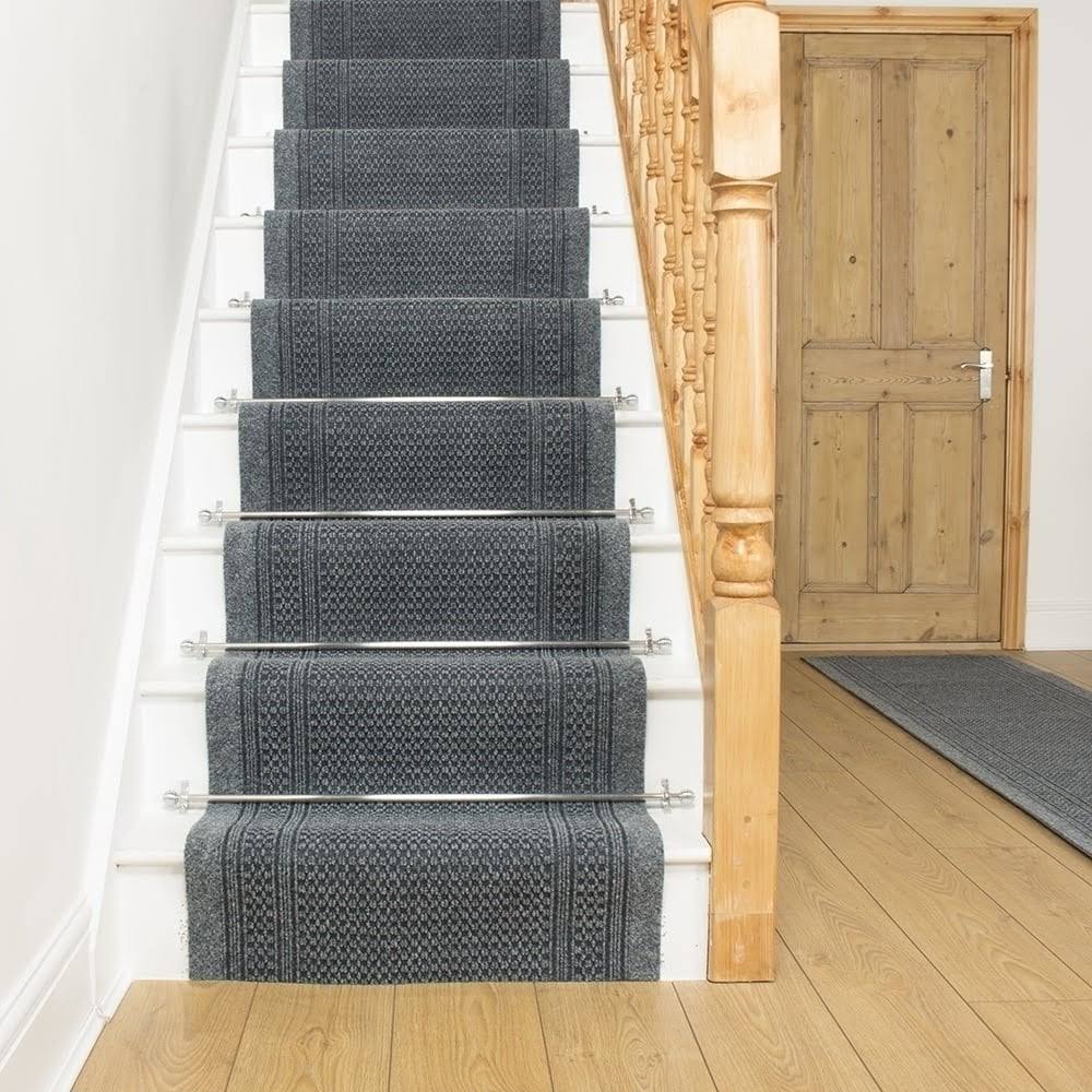 Aztec Gray Stair Carpet Runner I8491