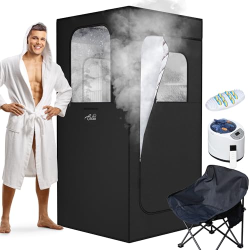 Navy Blue Portable Steam Sauna with Chair P28201