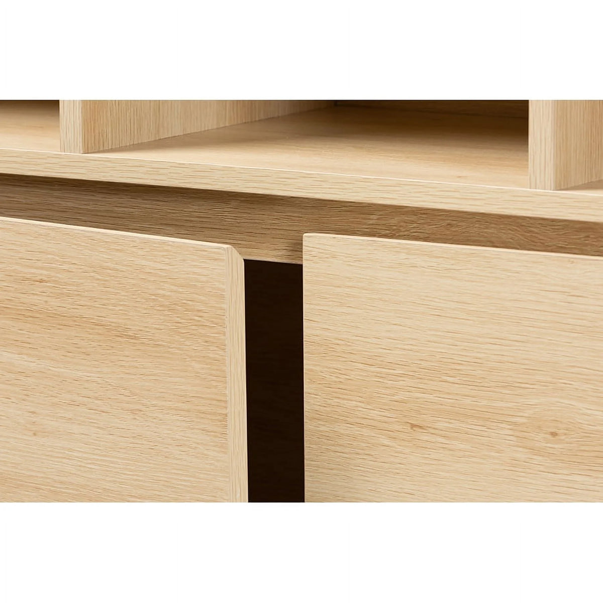 Oak Brown Finished Wood Bookshelf M571