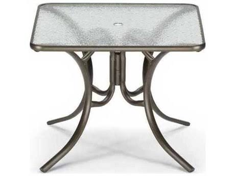 36x22 Square Glass Top Dining Table with Umbrella Hole A618362