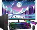 24'' FHD Monitor Desktop Computer with Core i3-6100 3.70GHz, 16GB DDR4, 256GB SSD & 500GB, Windows 10 Pro J542