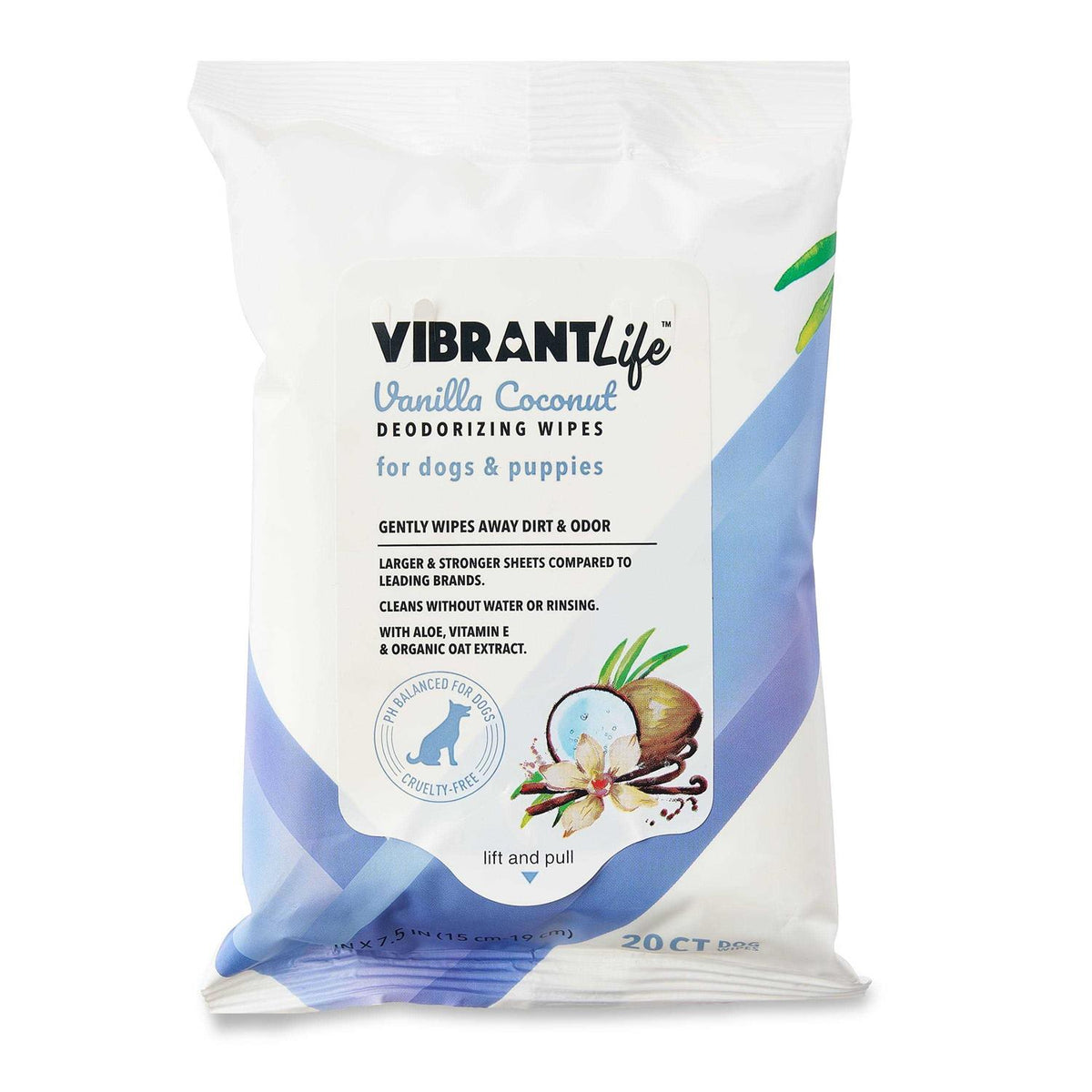 Vanilla Coconut Deodorizing Wipes for Dogs S983315