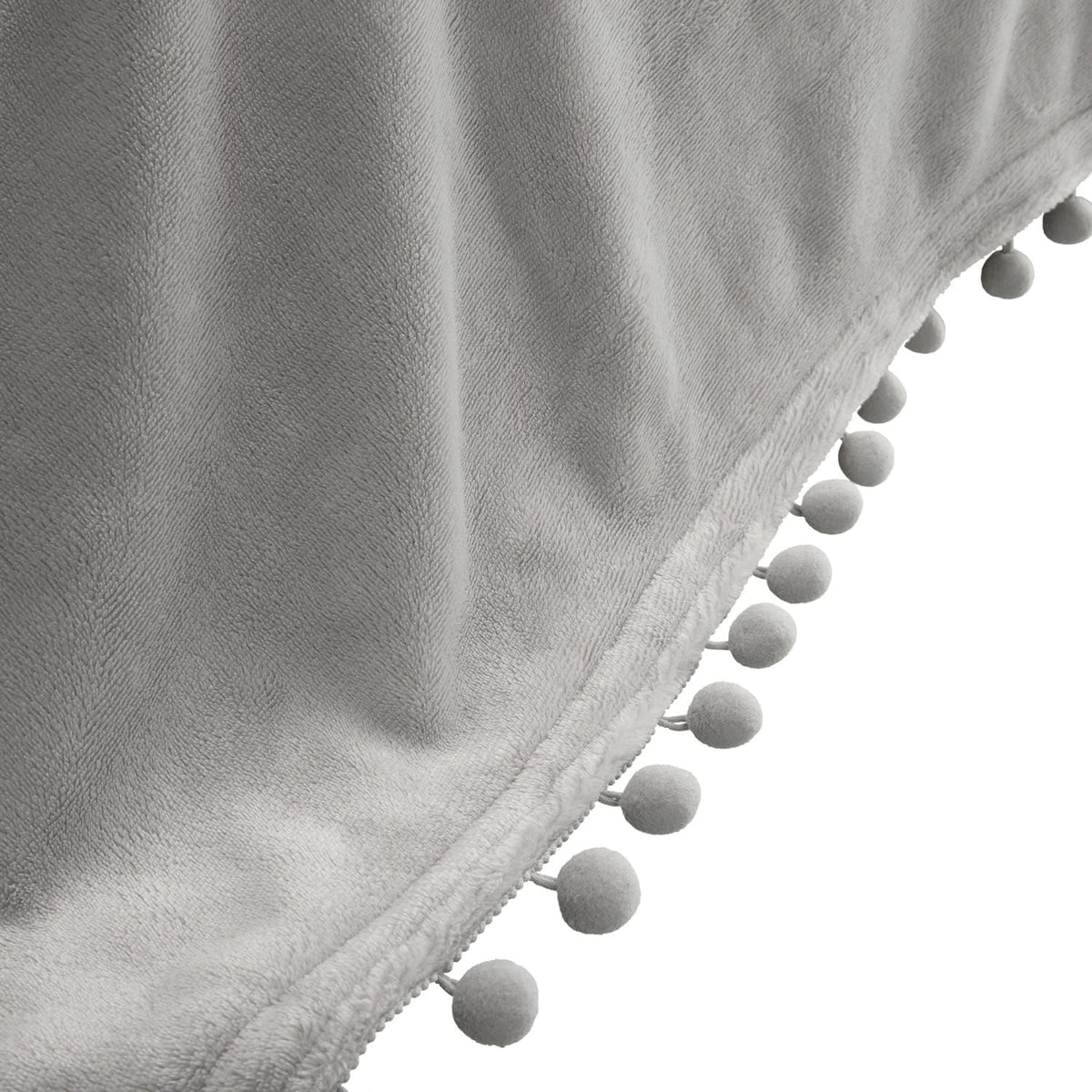 Soft Silver Plush Electric Heated Throw with Remote Q204472